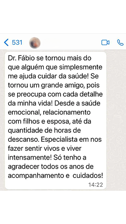 Depoimento de paciente 1