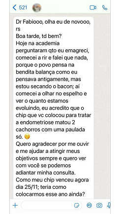 Depoimento de paciente 4